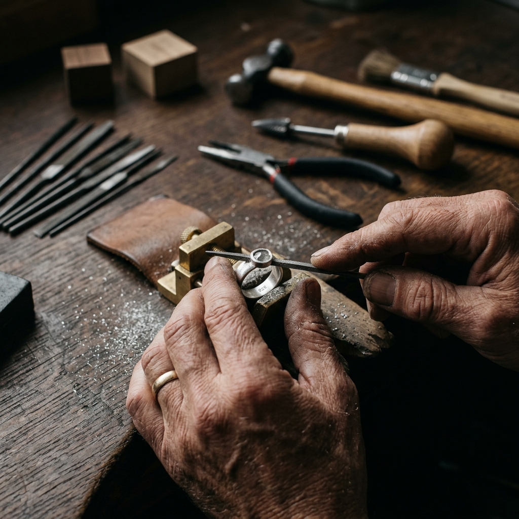 Master Silversmith at Work